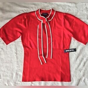 ModCloth Sz S 'Bow' Thyself Tie-Neck Knit Top